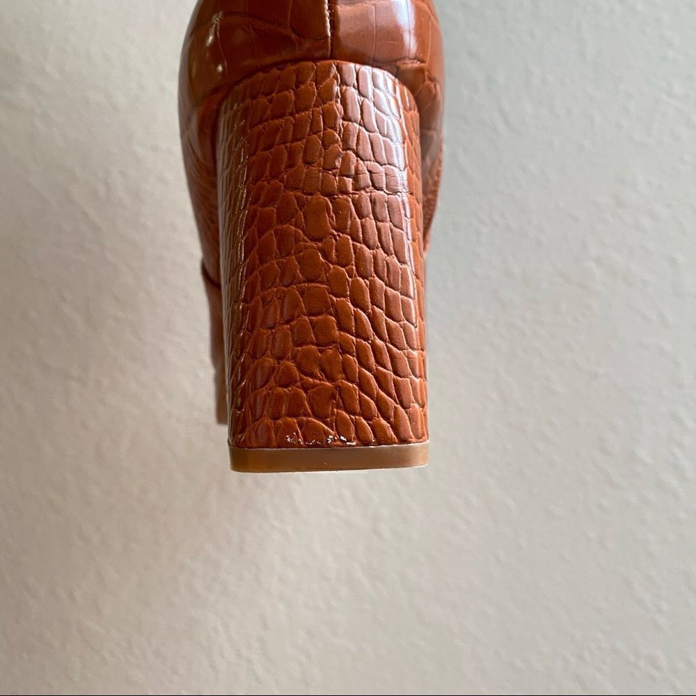 ASOS tan / orange platform boots wide fit size 9 - Picture 5 of 5